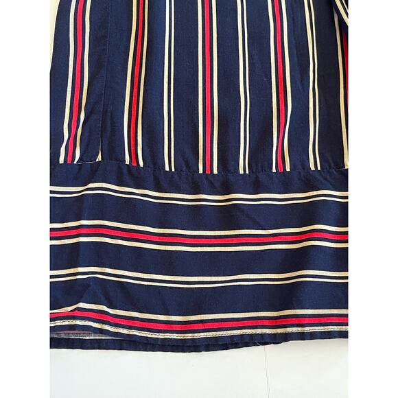 Forever 21 Women's Navy Striped Jumpsuit Rayon Medium - Picture 6 of 9